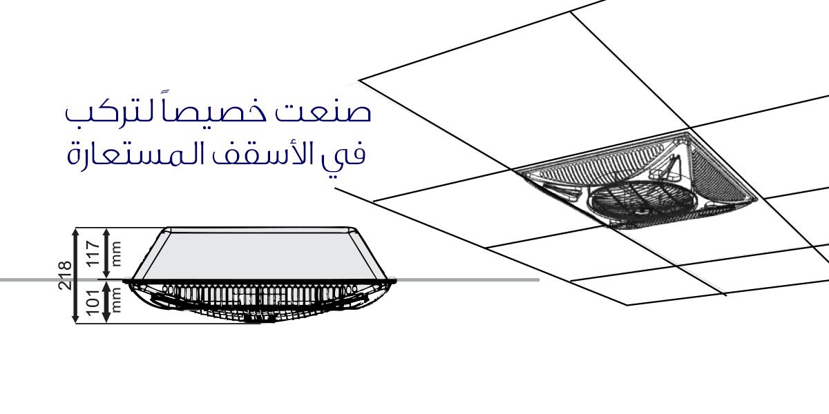 مروحة توزيع الهواء أركان